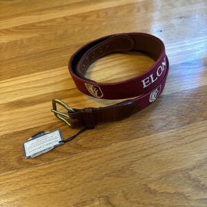 NWT Elon University Smathers & Branson Needlepoint Vintage Belt Size 32